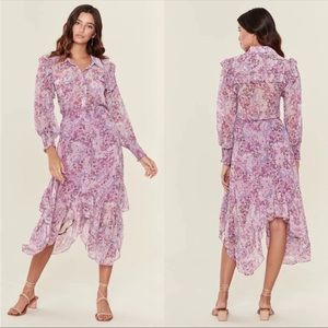 NWT MISA LOS ANGELES KAIYA floral print midi dress